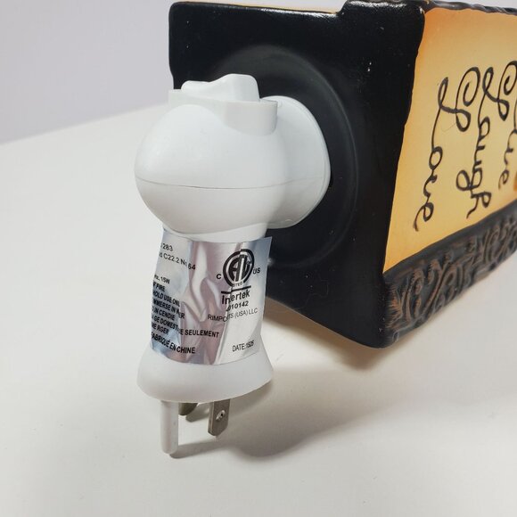 Scentsy Plug-In Wax Warmer Live Laugh Love Ceramic Beige Bronze Brown Tan - Picture 12 of 14